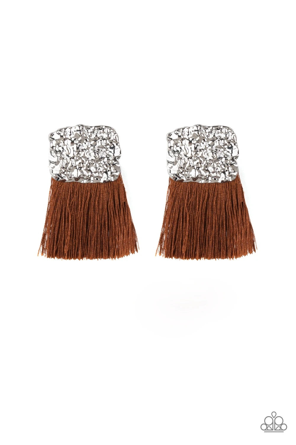 Paparazzi Plume Bloom - Brown Earring