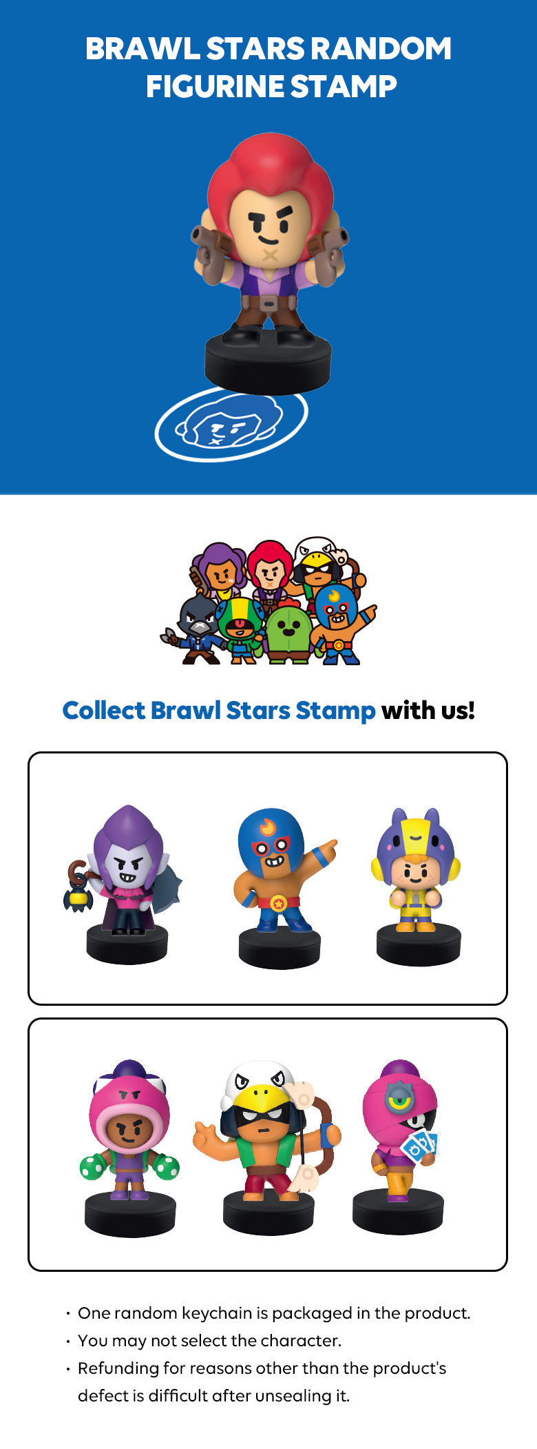 BRAWL STARS RANDOM FIGURINE STAMP – LINE FRIENDS COLLECTION STORE