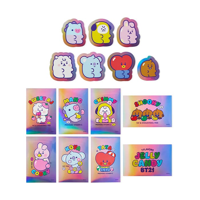 Blanco twijfel Onbelangrijk BT21 BABY JELLY CANDY HOLOGRAM DECORATIVE STICKERS | New products are  updated daily.