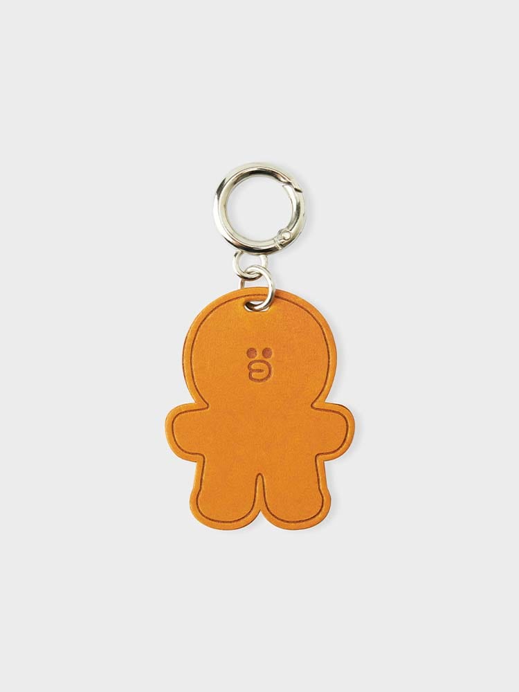 LINE FRIENDS BROWN KEYRING ORIGINAL LEATHER – LINE FRIENDS COLLECTION STORE
