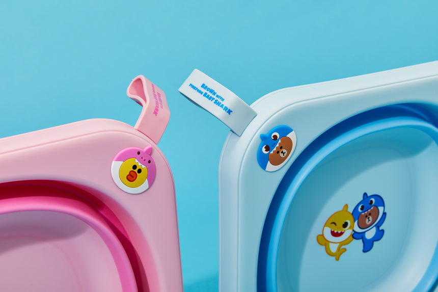 LINE FRIENDS  Pinkfong Baby Shark BROWN COLLAPSIBLE BABY WASH BASIN – LINE  FRIENDS COLLECTION STORE