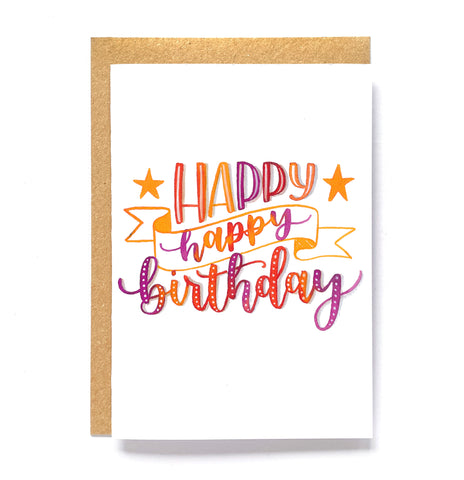 Age Doesnt Matter Friends Do Birthday Card – Calligraphy and Icons