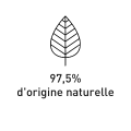 97,5% d'ingrédients d'origine naturelle