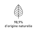 98,9% d'ingrédients d'origine naturelle