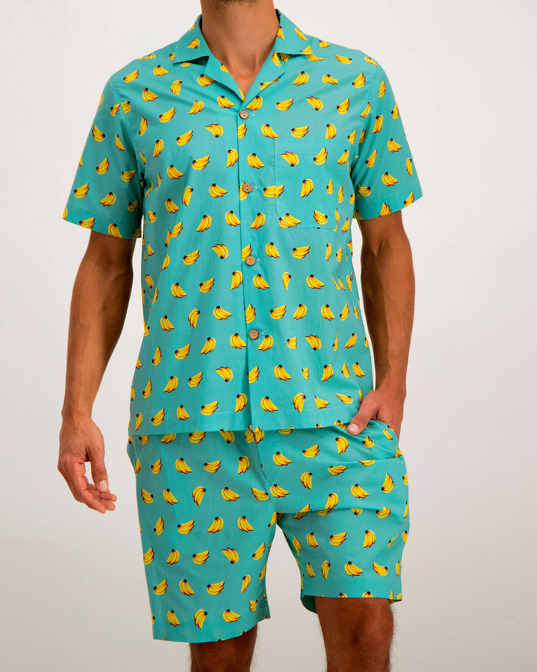 Green cow print boy short sleeve shorts summer pajamas – Yawoo Garments