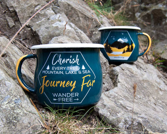 enamel mugs camping