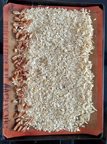 granola on sheet