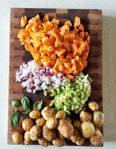 cheeseburger soup veggies