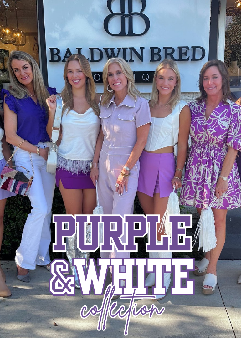 GAME DAY Purple White Baldwin Bred Boutique