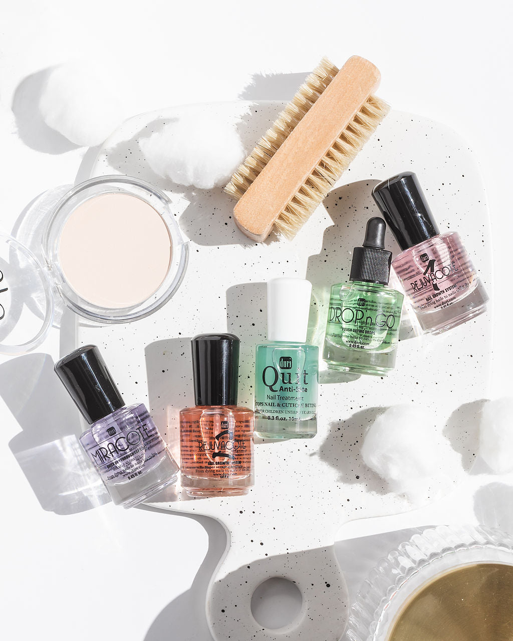 Duri Cosmetics carries a line of over 150 nail polish colors. Full of innovation, creativity, and spark. Easy to use at-home or bring to the salon. Don't settle on the limited options at your local salon. 