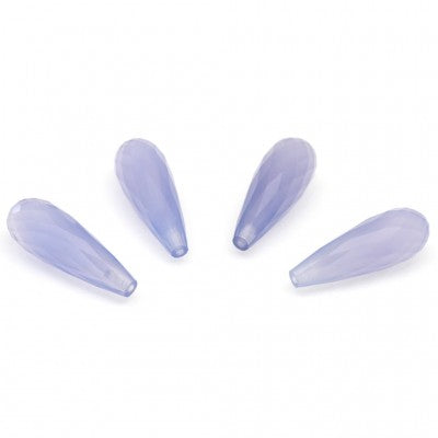 9x6 to 20x7mm Gem Blue Mexican Chalcedony Half Drilled Polished Teardr –  Columbia Gem House