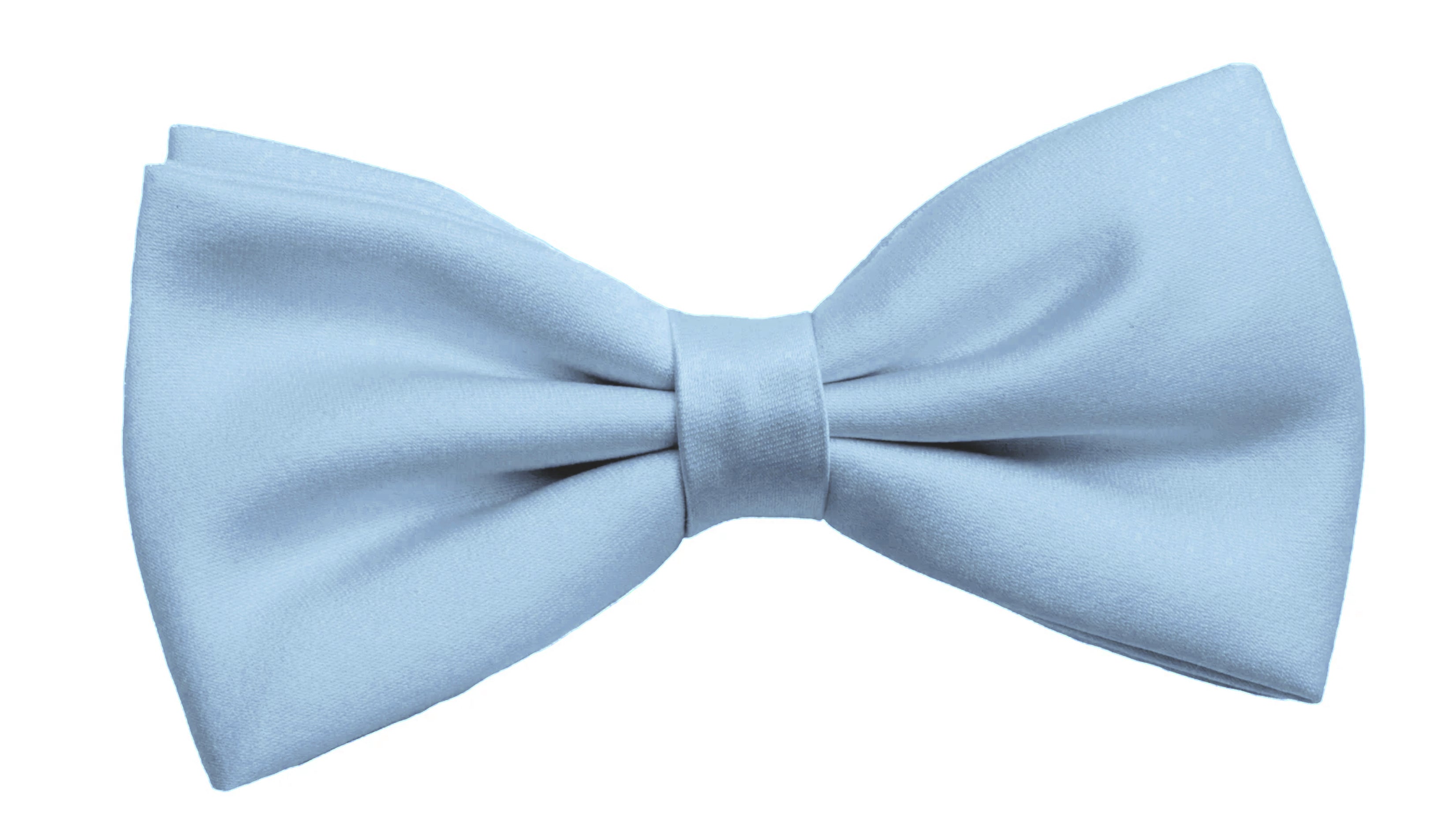 light blue satin bow tie