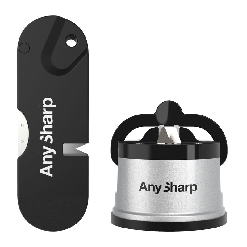 AnySharp Tactical / Kitchen Knife Sharpener Bundle, Elite, Black