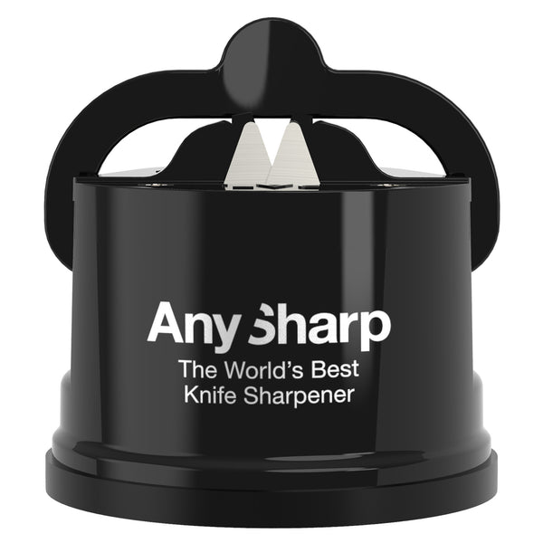 AnySharp Safer Hands-Free Knife Sharpener, Elite, Black
