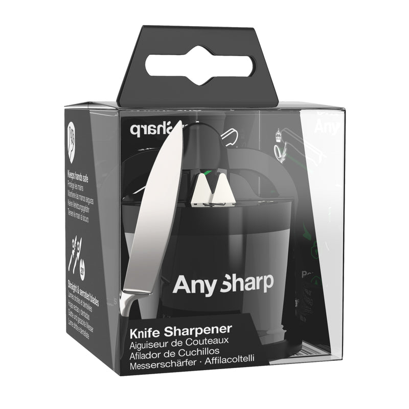 AnySharp Pro Safer Hands-Free Knife Sharpener, Excel, Wolfram