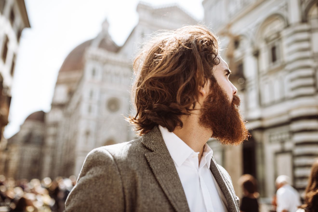 Man with long beard