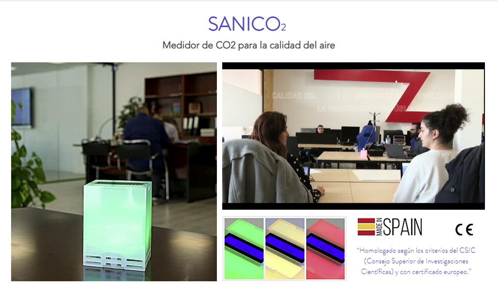 SANICO. Medidor de CO2 AirGuardian y SANOTEC se unen para crear espacios seguros