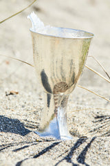 handcrafted sterling silver wine chalice with fern fiddlehead