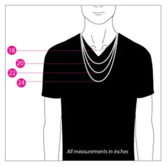 mens necklace lengths
