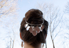 Scale Veil, sterling silver ceremonial veil, DMG Designs Handcrafted Maine USA