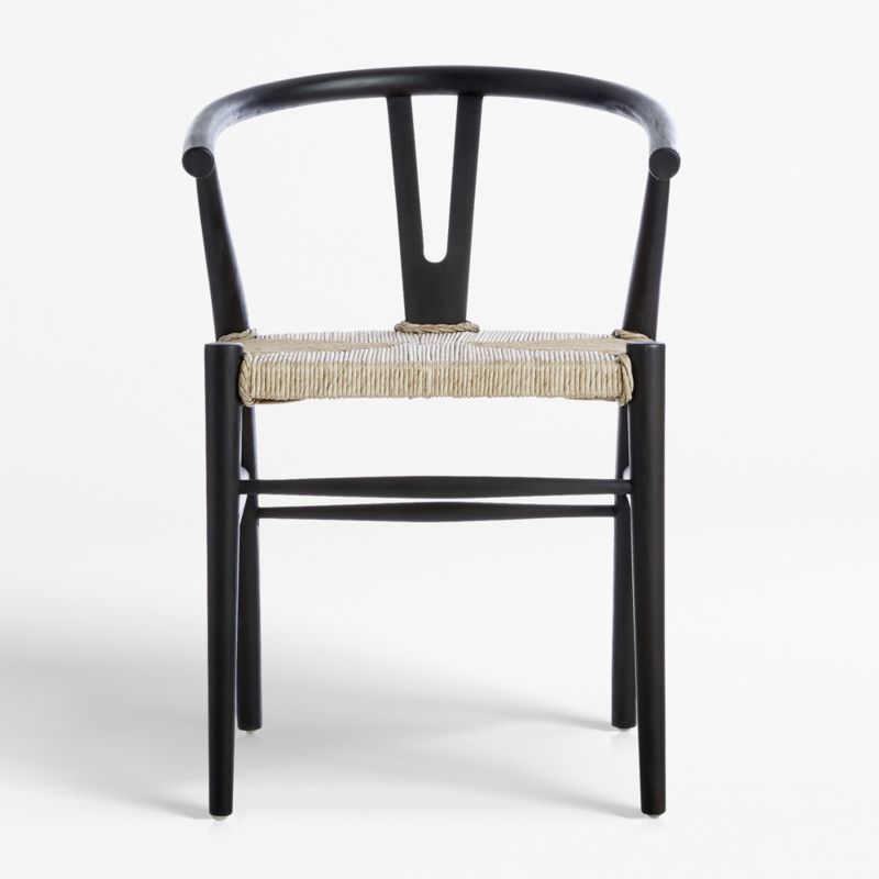 wishbone black dining chair