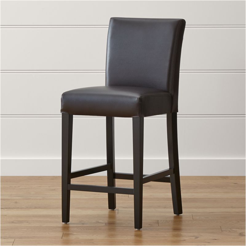 Lowe Chocolate Leather Counter Stool
