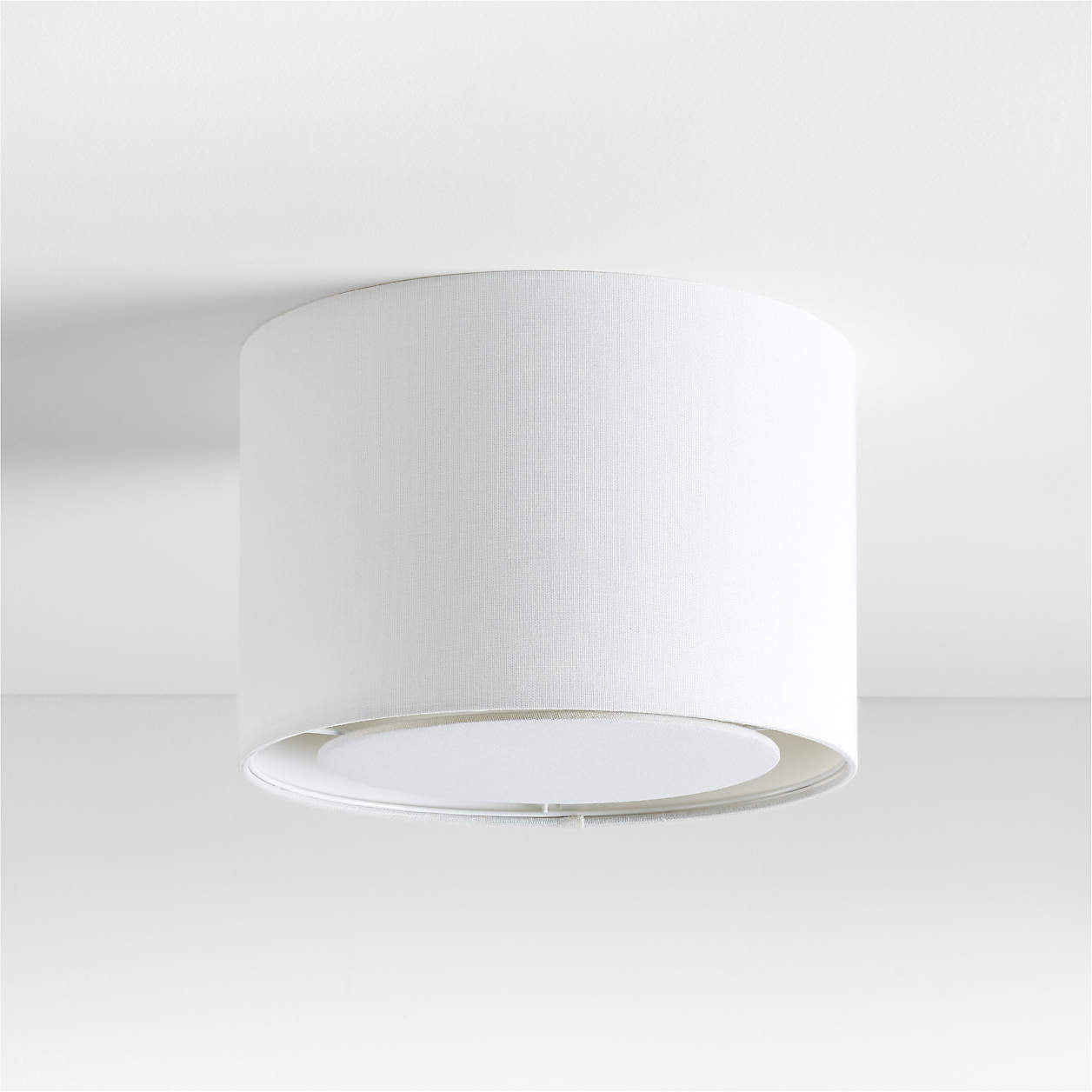 white flush mount drum light