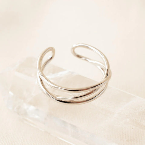 Sterling silver adjustable ring