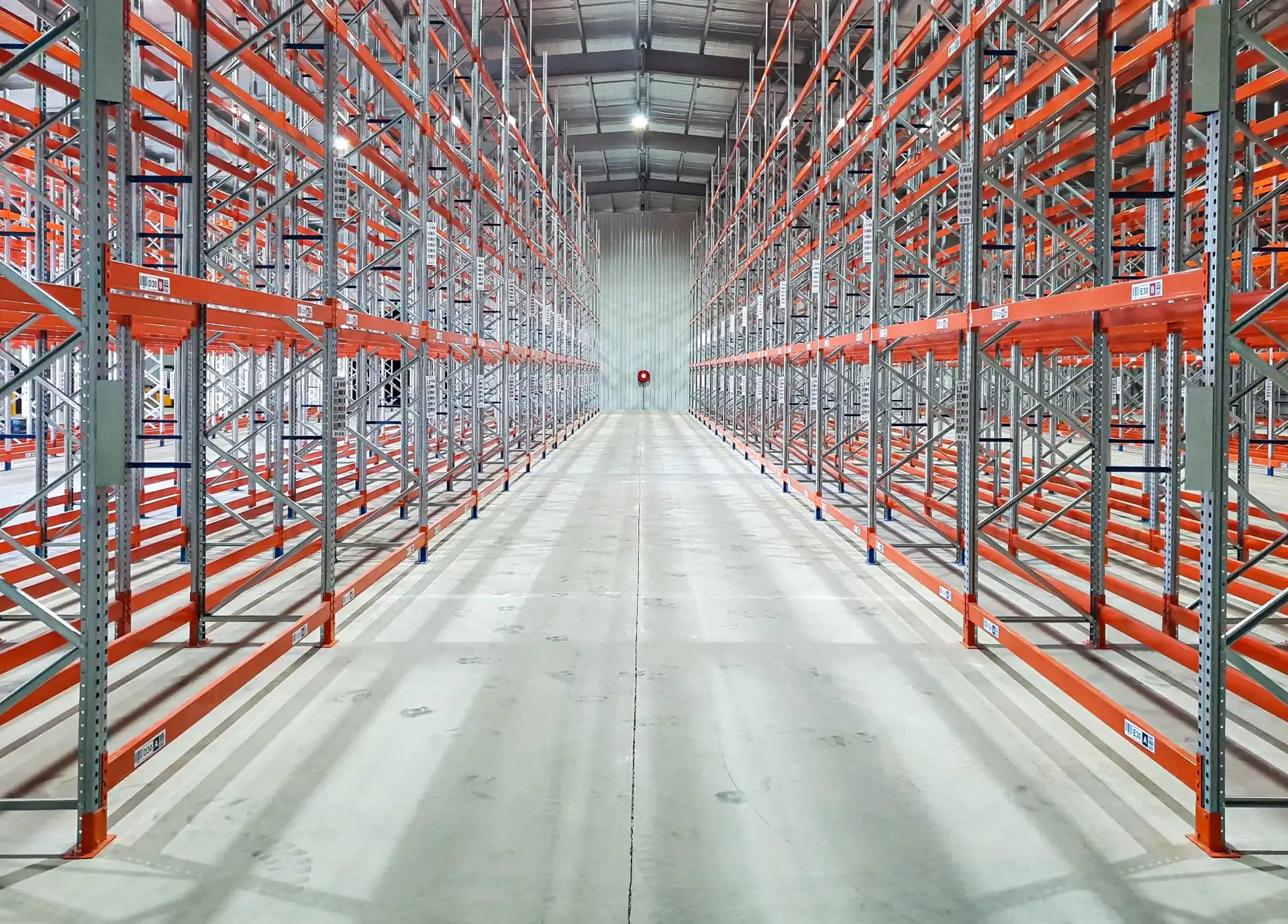 Steel warehouse racking.