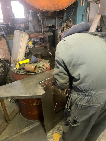 Grinding down after welding