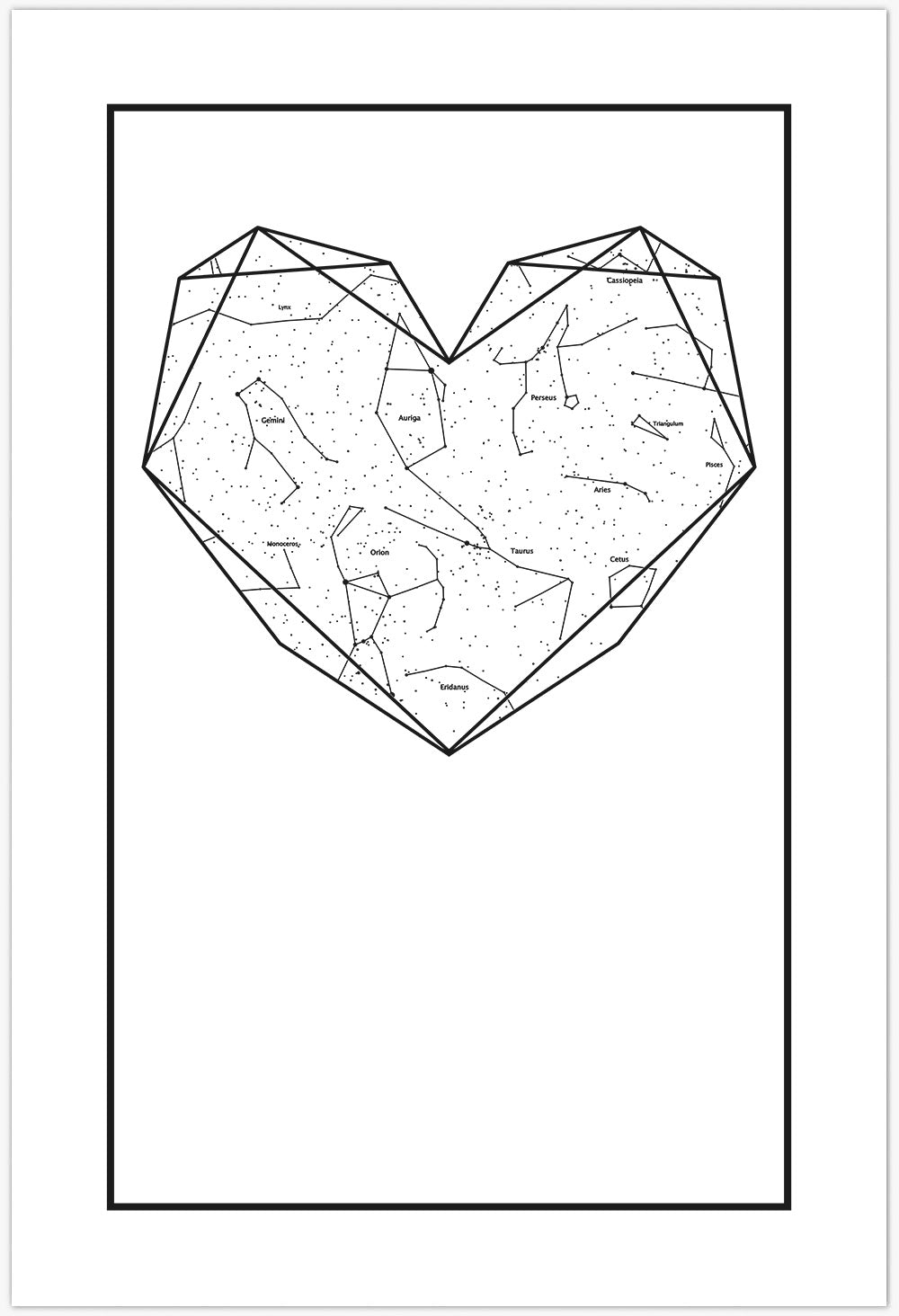 blank heart map