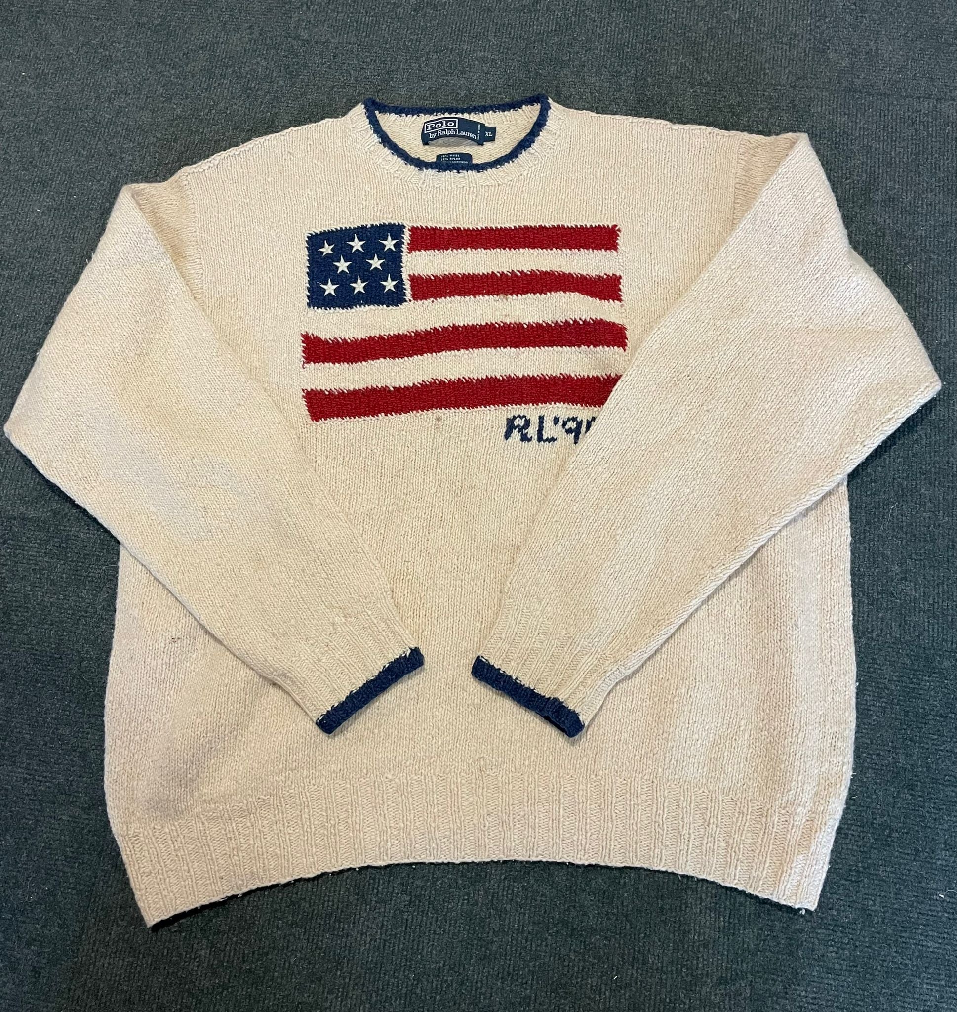 Ralph Lauren Rare USA flags Sweaters – Syed Vintage Wholesale