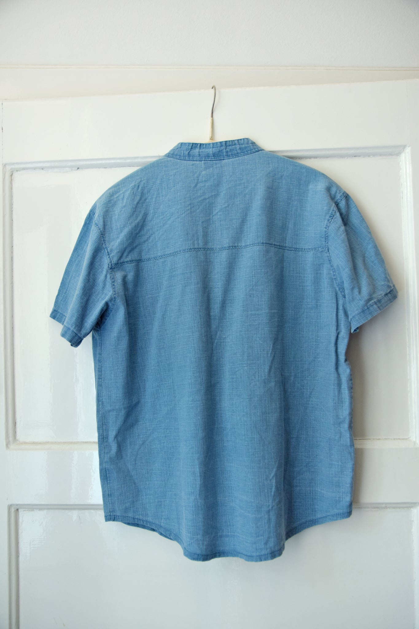 Vintage Size M Jeans Short Sleeved Shirt 90s Shirt Cotton Shirt Summer Men's Shirt