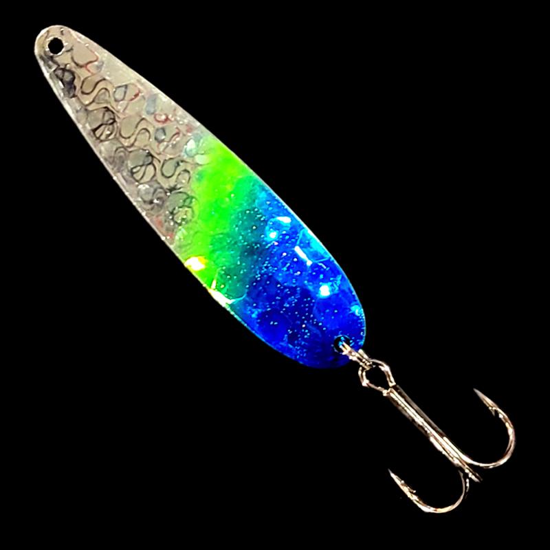 Double UV Blue Huckleberry Salmon Whisperer Spoon