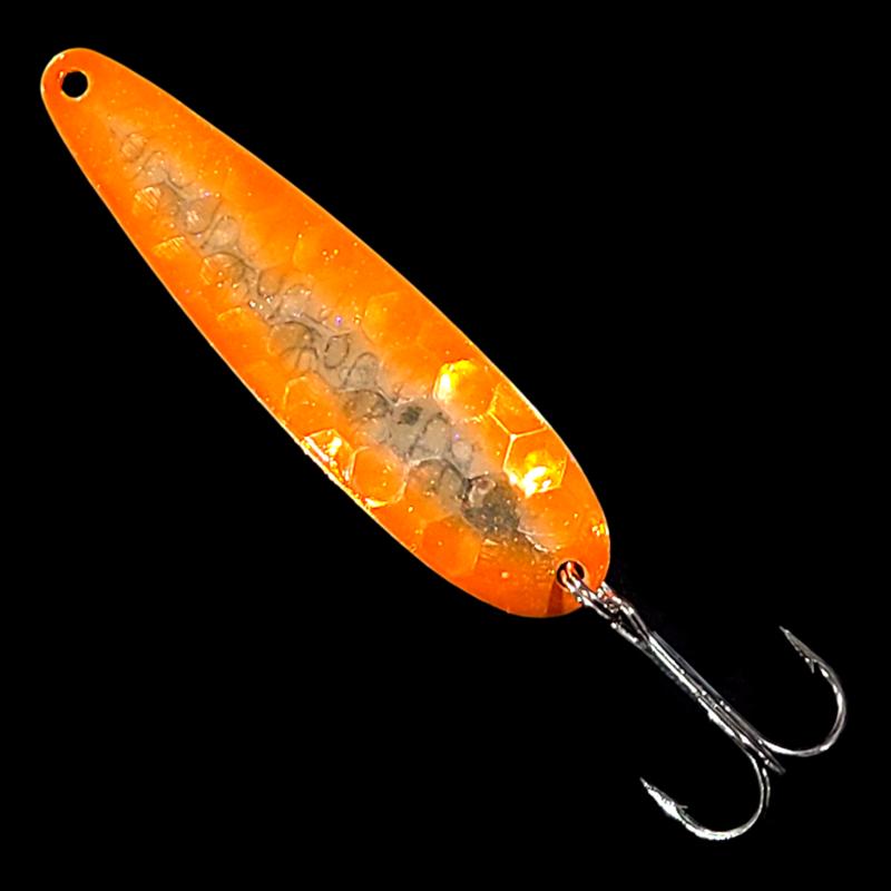 Double UV Orange Flash Salmon Whisperer Spoon – Bago Lures