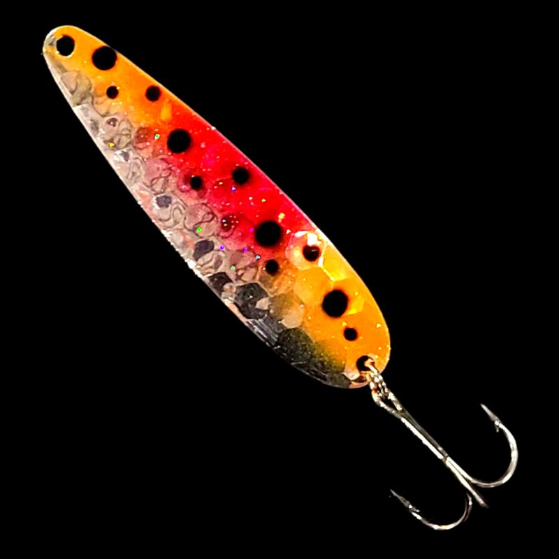 Double UV Orange Flash Salmon Whisperer Spoon – Bago Lures