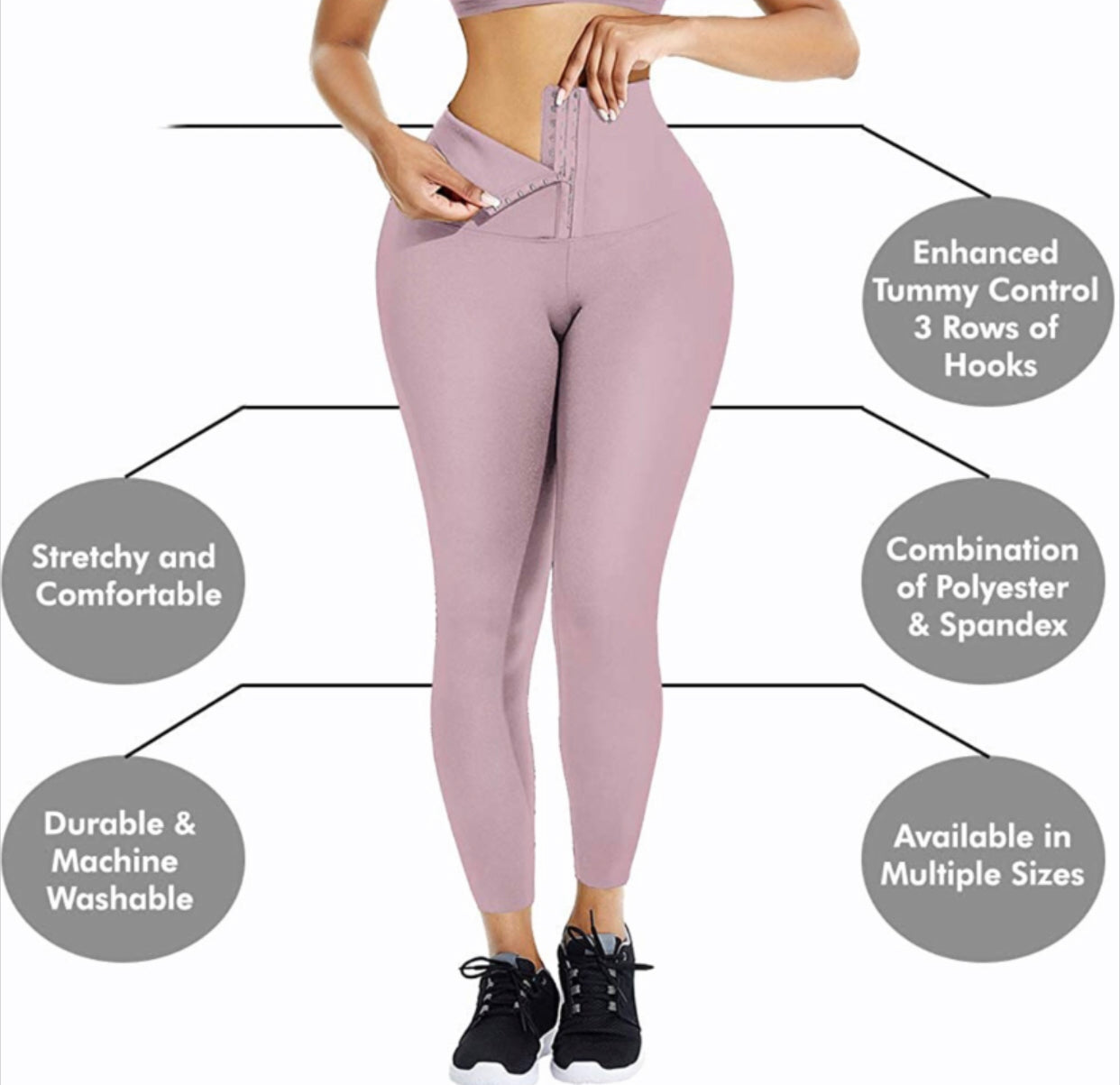 Hook Tummy Snatch Tight Fit Leggings- Various Colors – WardrobeNThings