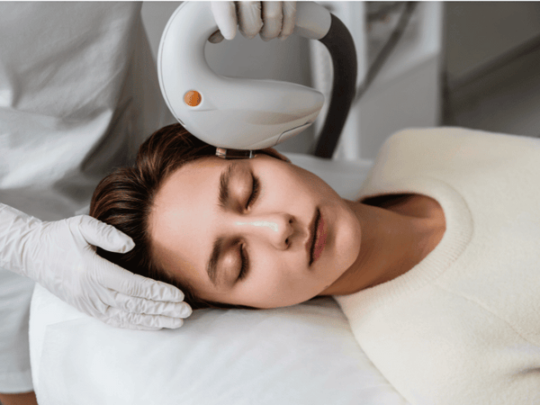 an image of a woman undergoing IPL treatment