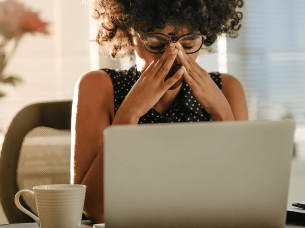 an image of a woman under stress.