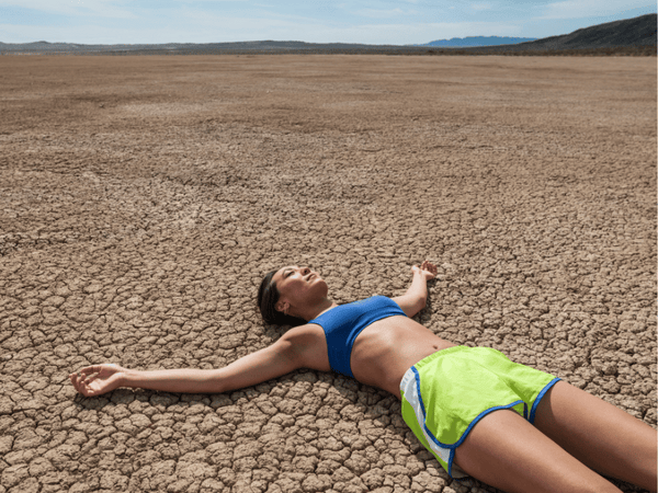 an image of a woman dehydrated.