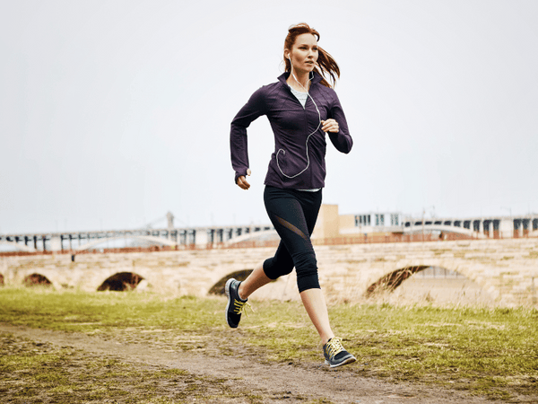 an image of a woman running