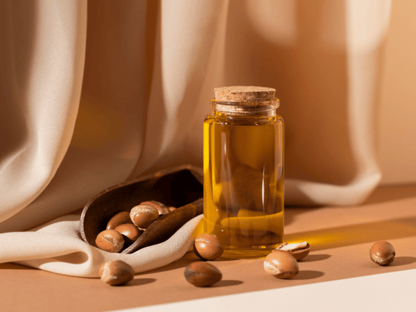 an image of argan oil in a jar.