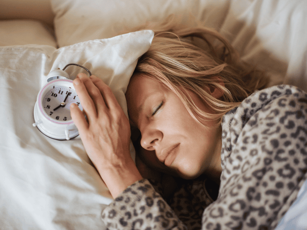 An image of a woman deeply sleeping.