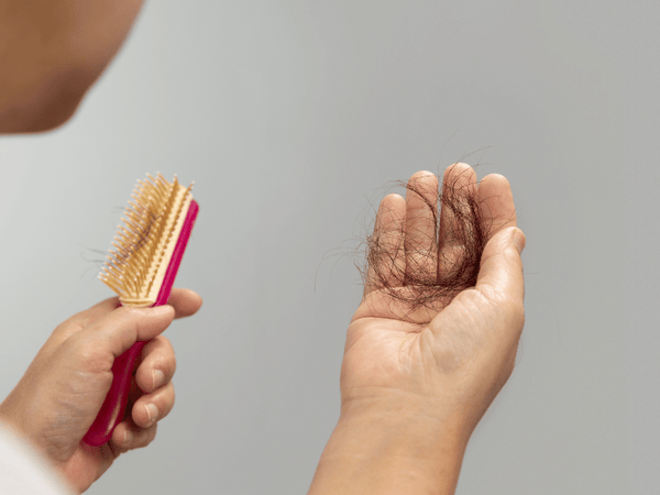 an image of increased hair shedding.