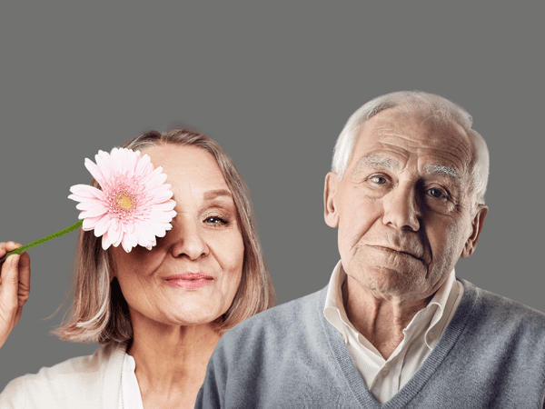 an image of an old man and woman.