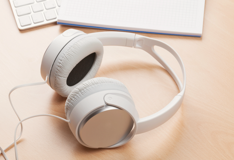 Gifts for patients with brain tumors: noise cancelling headphones in white
