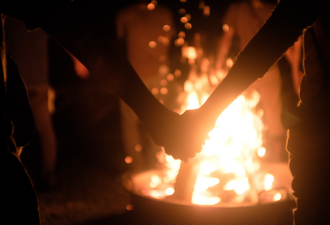 Sexuality and menopause: a bonfire with two people holding hands