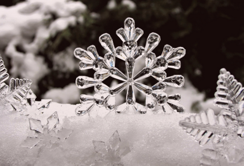 Beautiful, clearly detailer snowflake