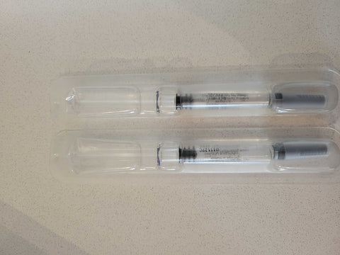 Two needles with medication