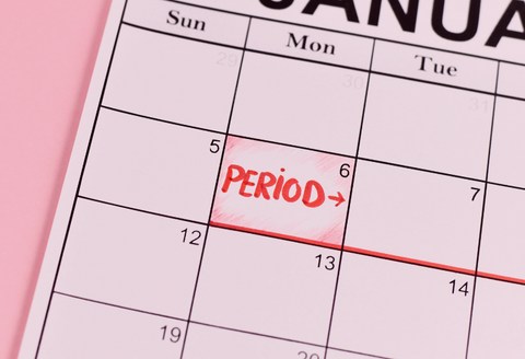 ehlers danlos syndrome and periods: a snapshot of a calendar with a day marking the beginning of someone's period